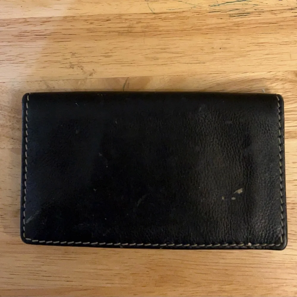 Stetson Black Leather Bi-Fold & Card Holder